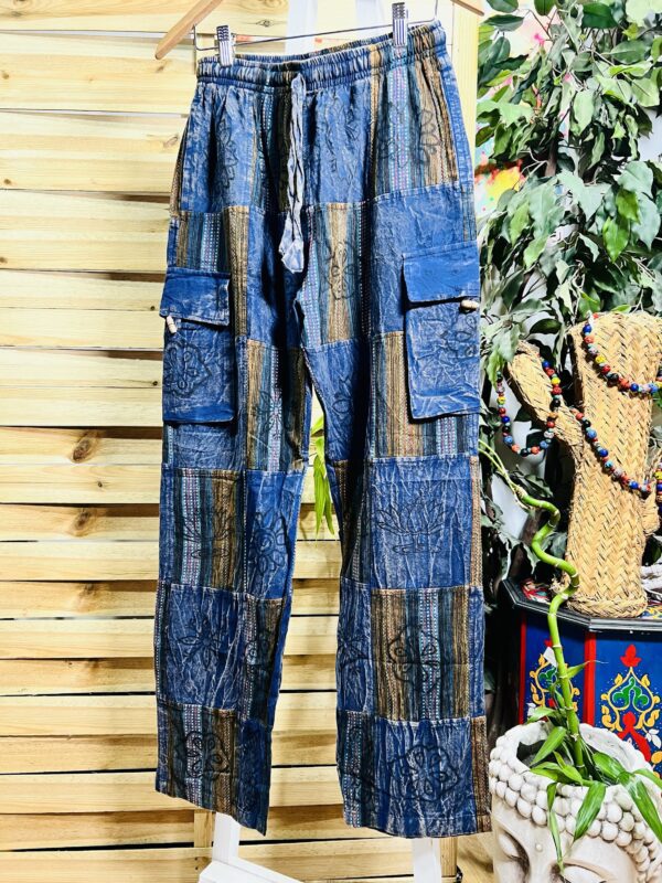 Pantalón Hippie Cargo Azul