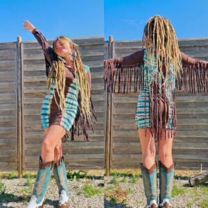 Vestido Tie Dye Flecos
