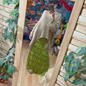 Falda De Volantes Seda