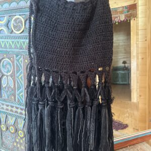 Falda Festival Crocher Negra