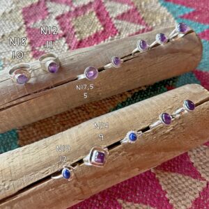 Anillo Amatista o Lapislázuli Plata de ley