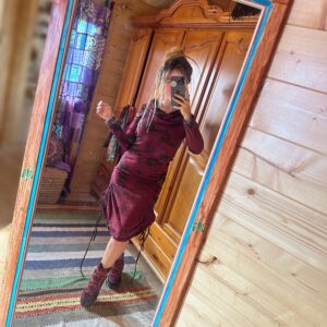 Vestido Venture Tie Dye Burdeos