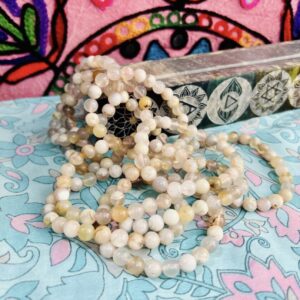 Pulsera Ágata Flor De Cerezo