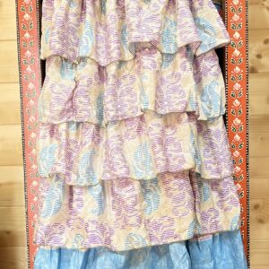 Falda Volantes Seda Estampada