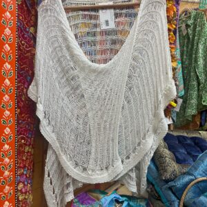 Poncho Bohemio Blanco
