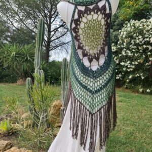 Chaleco Mandala Verde y Marrón