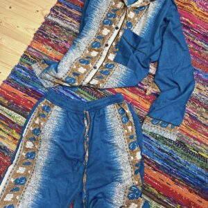 Pijama Seda Azul