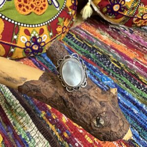 Anillo Piedra Luna Plata 1