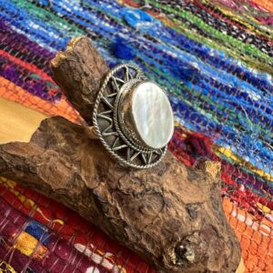 Anillo Piedra Luna Plata 2