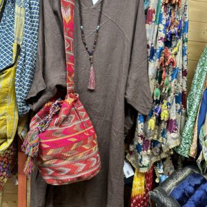Kaftan Lino Marrón