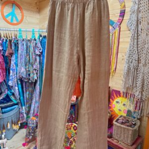 Pantalón Lino Tostado