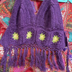 Top Crochet Morado