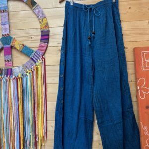 Pantalón Botones Azul