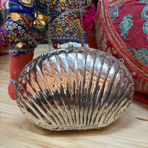Bolso latón plateado